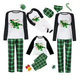 Christmas Matching Family Pajamas Dinosaur Rawr Fala Green Pajamas Set
