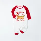 Christmas Matching Family Pajamas Dachshund Through the Snow Gray Pajamas Set