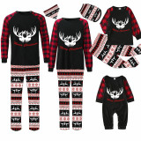 Christmas Matching Family Pajamas Merry Christmas Deer Multicolor Pajamas Set