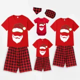 Christmas Matching Family Pajamas Luminous Glowing Santa Christmas Short Pajamas Set