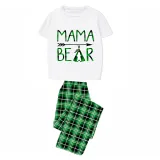 Christmas Matching Family Pajamas Papa Mama and Baby Bear Green Pajamas Set