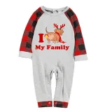 Christmas Matching Family Pajamas I Love My Family Dachshund Gray Pajamas Set