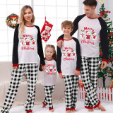 Christmas Matching Family Pajamas Three Bear Snowman Merry Christmas Red Pajamas Set