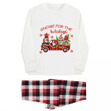 Christmas Matching Family Pajamas Holiday Car with Gnome White Pajamas Set