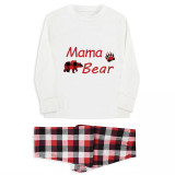 Christmas Matching Family Pajamas Papa Mama and Baby Bear Family White Pajamas Set