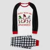 Christmas Matching Family Pajamas Rollin' with My Gnomies Gray Pajamas Set