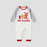 Christmas Matching Family Pajamas I Love My Family Dachshund White Pajamas Set