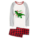 Christmas Matching Family Pajamas Dinosaur Rawr Fala White Pajamas Set