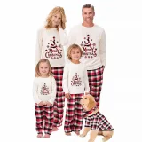 Christmas Matching Family Pajamas Merry Christmas Dachshund White Pajamas Set