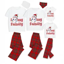 Christmas Matching Family Pajamas Let It Snow Penguin White Short Pajamas Set