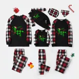 Christmas Matching Family Pajamas Dinosaur Rawr Fala Red Pajamas Set