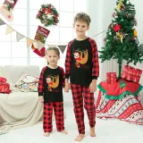 Christmas Matching Family Pajamas Sloth Christmas Gift Black Pajamas Set