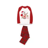 Christmas Matching Family Pajamas Merry Christmas Penguin Deer Gray Pajamas Set