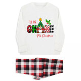 Christmas Matching Family Pajamas I'll Be with Gnome For Christmas White Pajamas Set