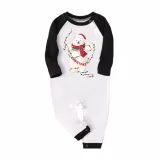 Christmas Matching Family Pajamas Christmas String Light Bear White Pajamas Set