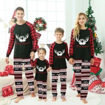 Christmas Matching Family Pajamas Merry Christmas Deer Multicolor Pajamas Set
