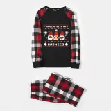 Christmas Matching Family Pajamas Seamless Hanging Gnomies Black Red Pajamas Set