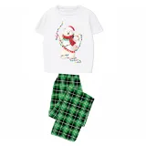 Christmas Matching Family Pajamas Christmas String Light Bear Green Pajamas Set