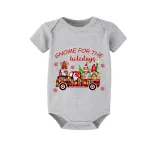 Christmas Matching Family Pajamas Holiday Car with Gnome Short Pajamas Set