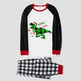 Christmas Matching Family Pajamas Dinosaur Rawr Fala Gray Pajamas Set