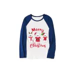 Christmas Matching Family Pajamas Three Bear Snowman Merry Christmas Blue Pajamas Set