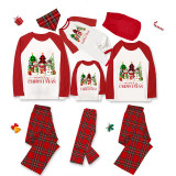 Christmas Matching Family Pajamas Snowman with Christmas Tree Gray Pajamas Set