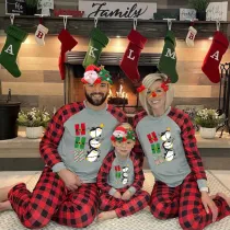 Christmas Matching Family Pajamas Hohoho Penguin Gray Pajamas Set