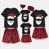 Christmas Matching Family Pajamas Luminous Glowing Santa Christmas Short Pajamas Set