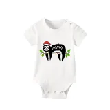 Christmas Matching Family Pajamas Sloth Family White Short Pajamas Set
