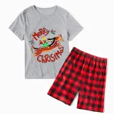 Christmas Matching Family Pajamas Dachshund Merry Christmas Gray Short Pajamas Set