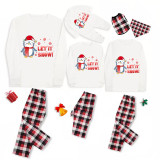 Christmas Matching Family Pajamas Let It Snow Penguin White Pajamas Set