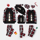 Christmas Matching Family Pajamas Penguins Christmas Pendant Black Red Plaids Pajamas Set