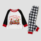 Christmas Matching Family Pajamas Holiday Car with Gnome Gray Pajamas Set