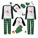 Christmas Matching Family Pajamas Christmas String Light Bear Green Pajamas Set