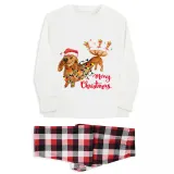 Christmas Matching Family Pajamas Merry Christmas Dachshund White Pajamas Set