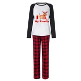 Christmas Matching Family Pajamas I Love My Family Dachshund White Pajamas Set