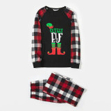 Christmas Matching Family Pajamas Cutest Elf Christmas Black Red Plaids Pajamas Set