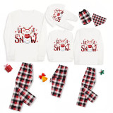 Christmas Matching Family Pajamas Let It Snowman White Pajamas Set