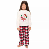 Christmas Matching Family Pajamas Merry Christmas Snowman White Pajamas Set