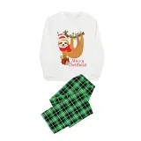 Christmas Matching Family Pajamas Sloth Christmas Gift Green Pajamas Set