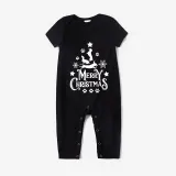 Christmas Matching Family Pajamas Merry Christmas Dachshund Black Pajamas Set