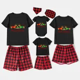 Christmas Matching Family Pajamas Merry Christmas Dachshund Heart Black Pajamas Set