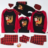 Christmas Matching Family Pajamas Sloth Christmas Gift Red Pajamas Set