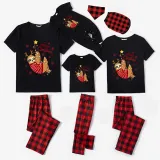 Christmas Matching Family Pajamas Merry Christmas Sloth Black Pajamas Set