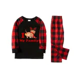 Christmas Matching Family Pajamas I Love My Family Dachshund Black Pajamas Set