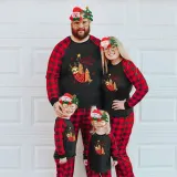 Christmas Matching Family Pajamas Merry Christmas Sloth Black Pajamas Set