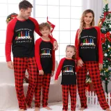 Christmas Matching Family Pajamas Hanging with My Friends Gnomies Black Red Pajamas Set