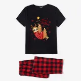 Christmas Matching Family Pajamas Merry Christmas Sloth Black Pajamas Set