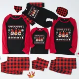 Christmas Matching Family Pajamas Seamless Hanging Gnomies Black Red Pajamas Set