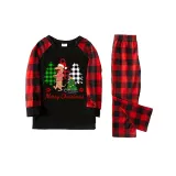 Christmas Matching Family Pajamas Merry Christmas Dachshund Tree Black Pajamas Set